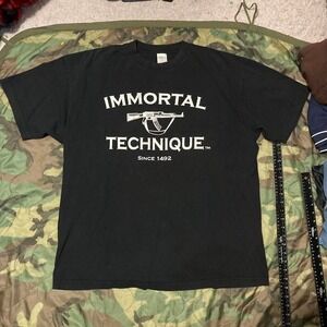Immortal Technique black and white rap tee Shaka vtg